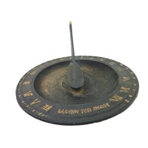 Vintage Sailboat Sundial Cast Iron Heavy